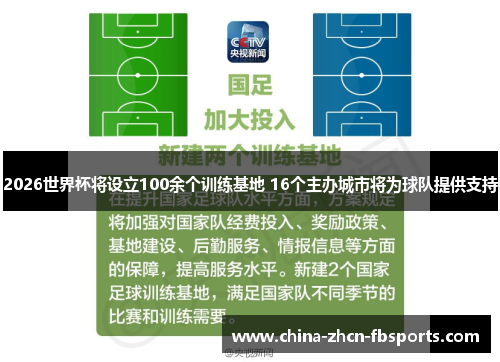 2026世界杯将设立100余个训练基地 16个主办城市将为球队提供支持 2026世界杯将设立100余个训练基地 16个主办城市将为球队提供支持
